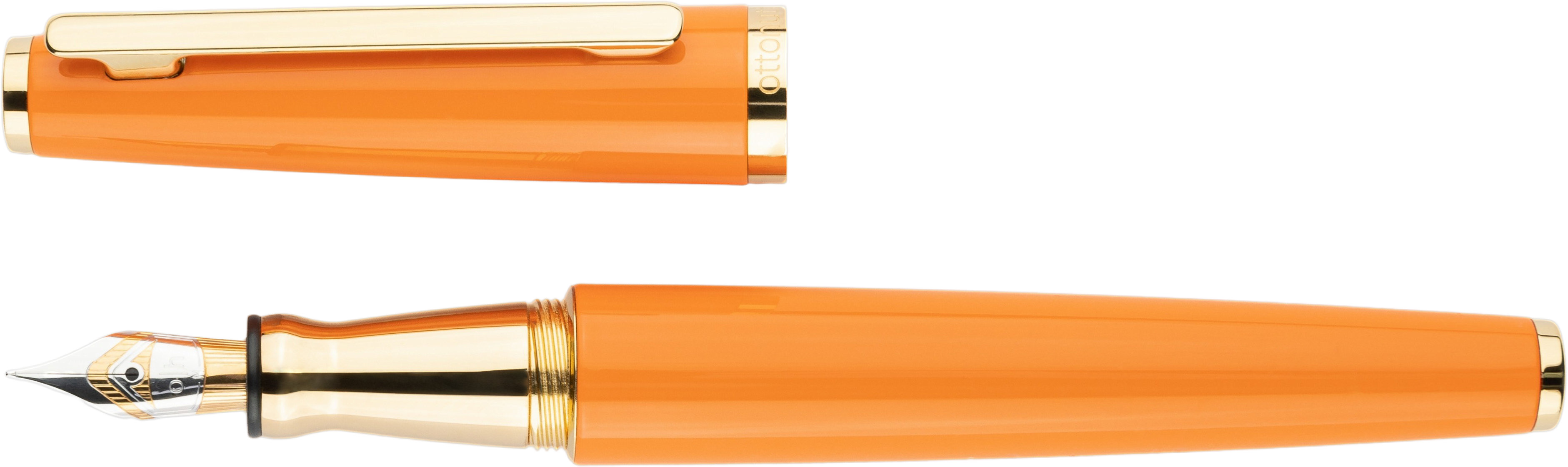 design06 Füllfederhalter Glanz Orange Gold