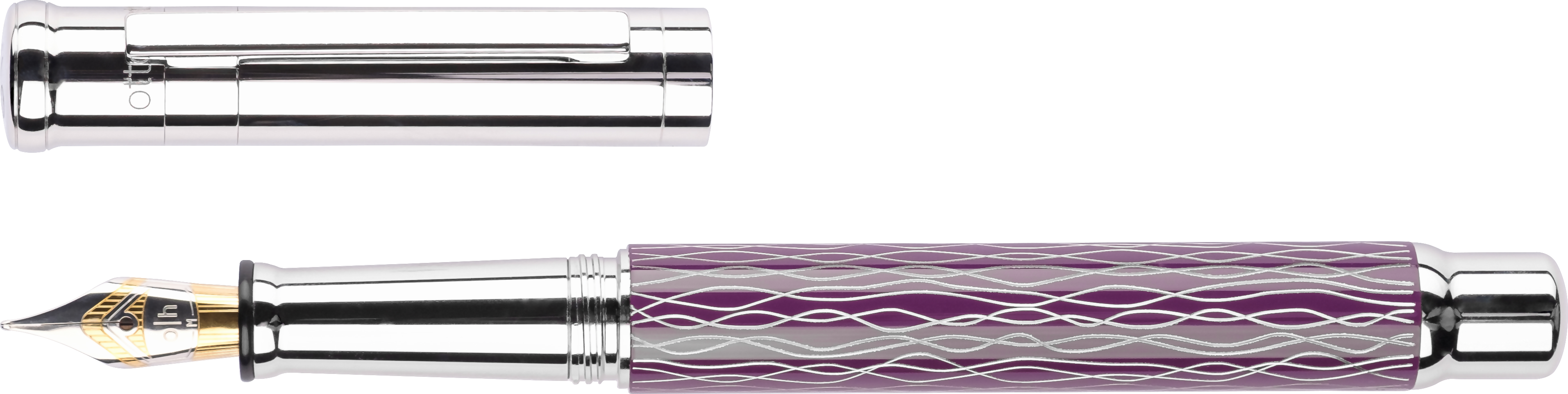 Otto Hutt Füllfederhalter Design 04 – Messing Schwarz Matt, Strichstärke F