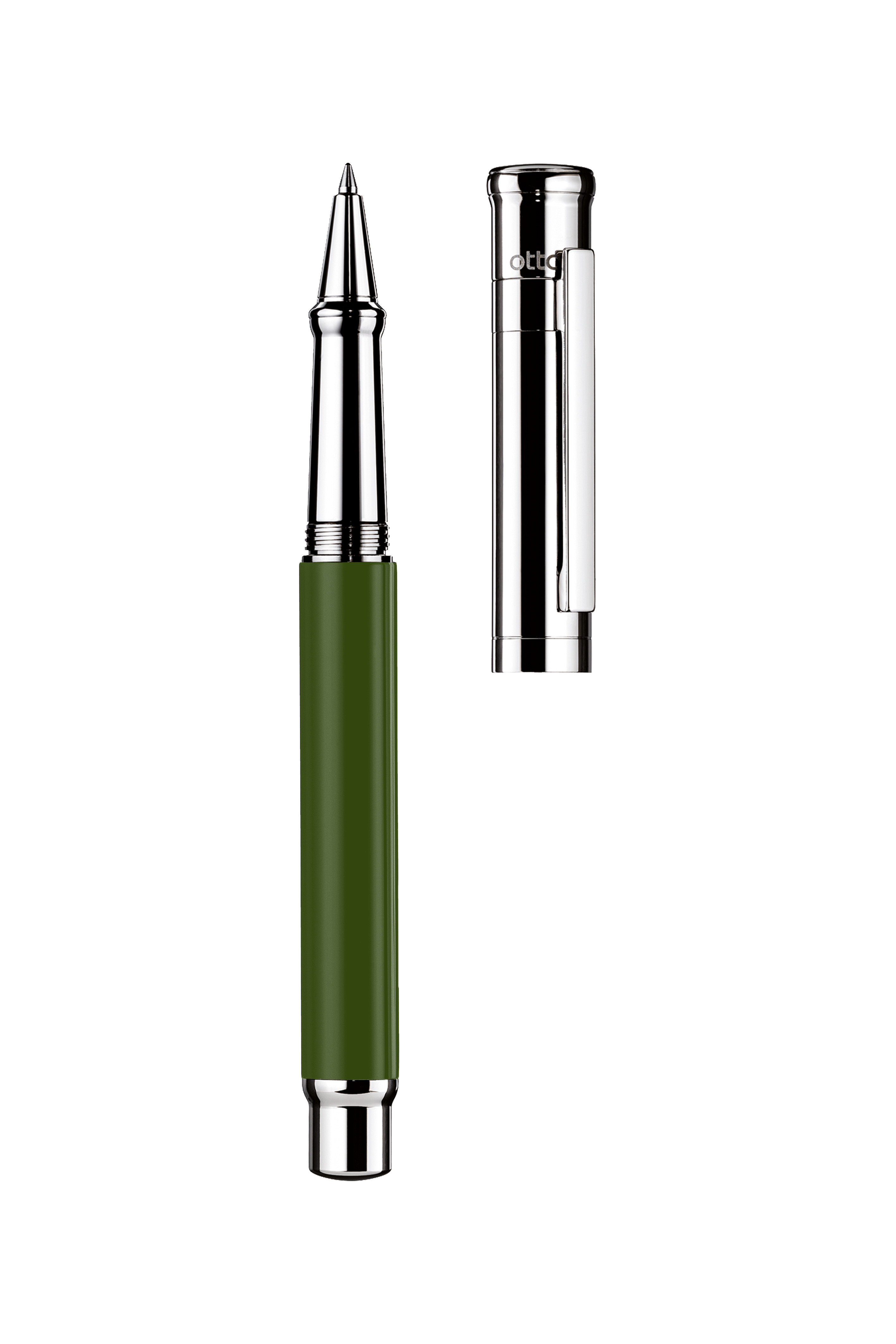 Otto Hutt Design 04 Tintenroller In Gold – 13,3 Cm, Durchmesser 10,8 Mm, Messing Mit Gelbgold-Beschichtung, Bauhaus-Design