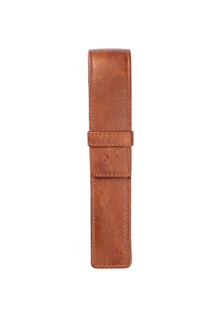 Leather case for 1 writing implement