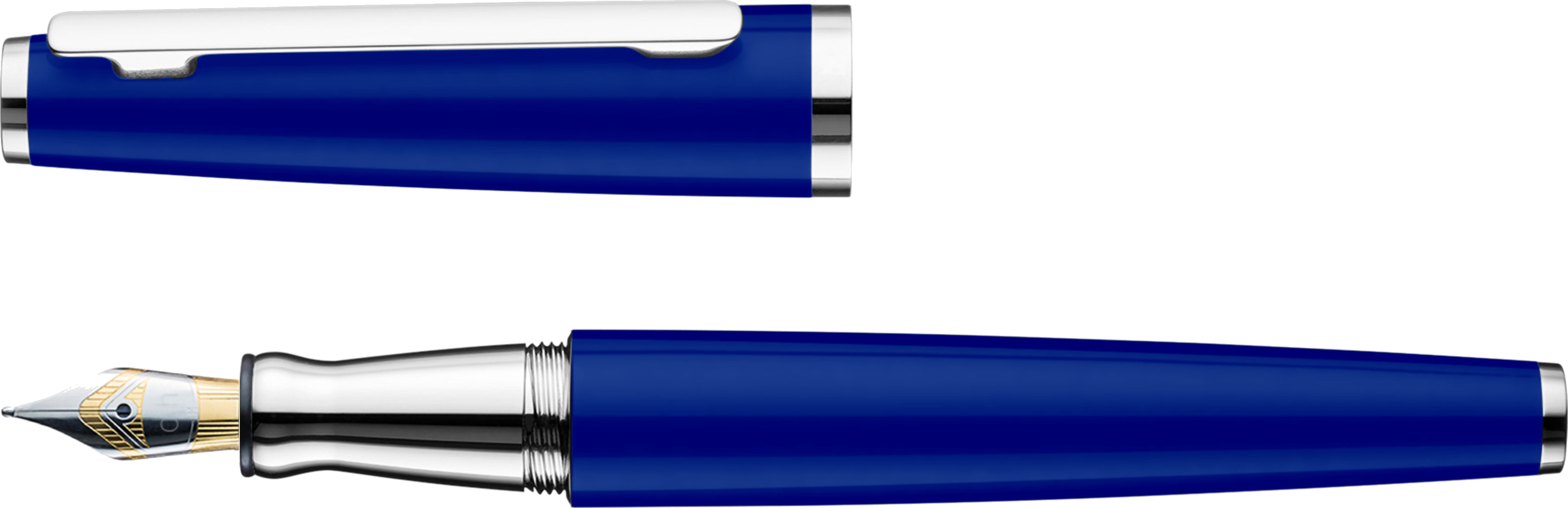 design06 Fountain Pen Shine classic blue Platin 018-11761 - Otto Hutt